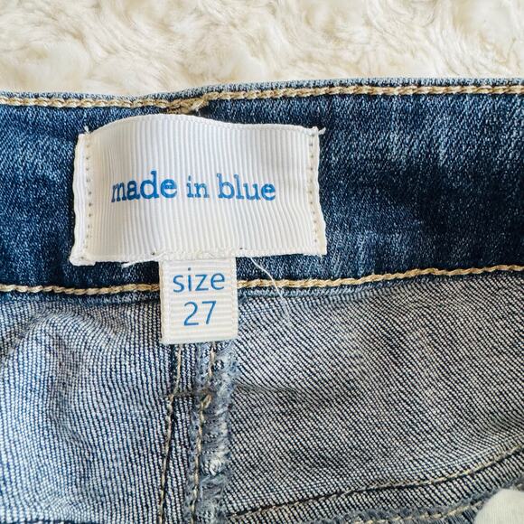 Prosperity Made in Blue Women Denim Cotton Blue Jeans Button Fly Straight Leg 27 - Picture 3 of 7